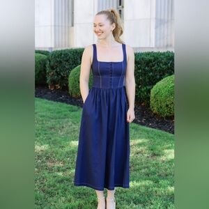 Aubrey Denim Midi Dress